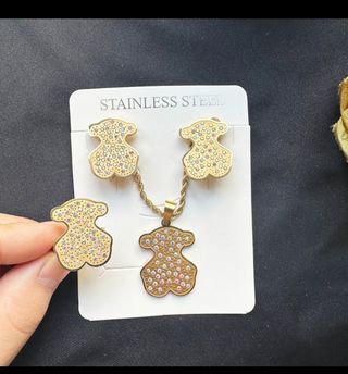 Conjunto Joyas Oso Dorado