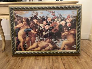 Cuadro Ángeles y Flores