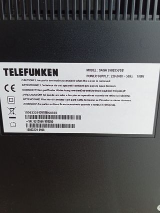 TV Telefunken DV3 HD 26 pulgadas