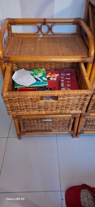 Mueble mimbre 3 cajones