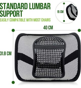 Cojín lumbar para soporte espalda silla oficina 