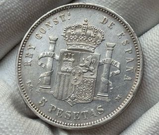 Moneda 5 Pesetas Alfonso XIII 1891