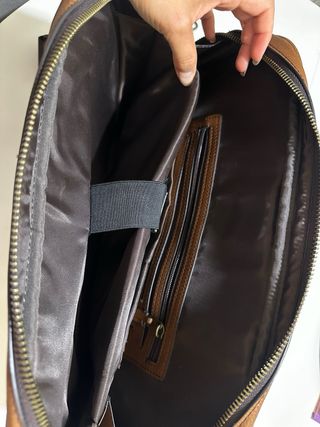 Maletín piel marrón Zara - Bolso hombre
