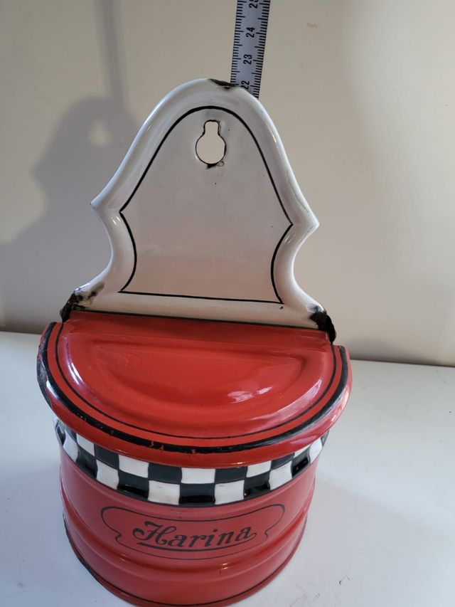 Harinero antiguo esmaltado