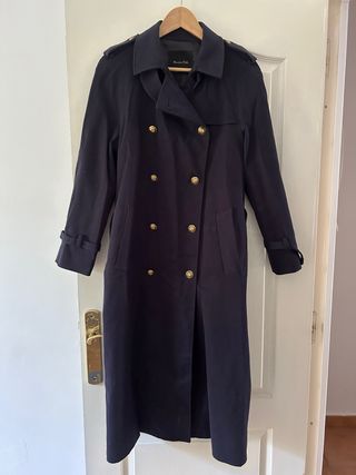 Gabardina Massimo Dutti azul marino