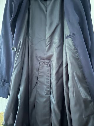 Gabardina Massimo Dutti azul marino