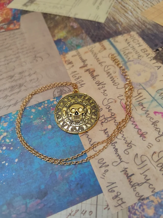 Collar Moneda Azteca Piratas Caribe