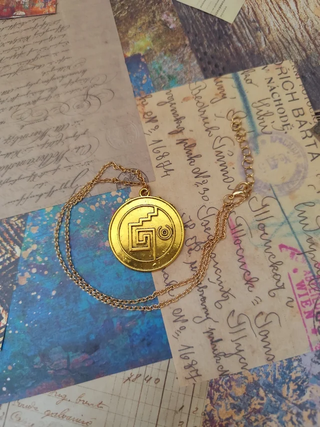 Collar Moneda Azteca Piratas Caribe