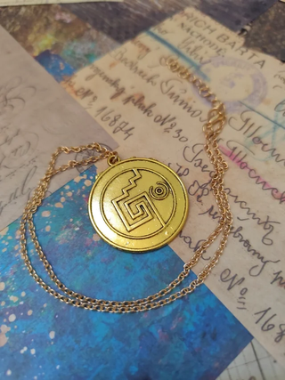 Collar Moneda Azteca Piratas Caribe