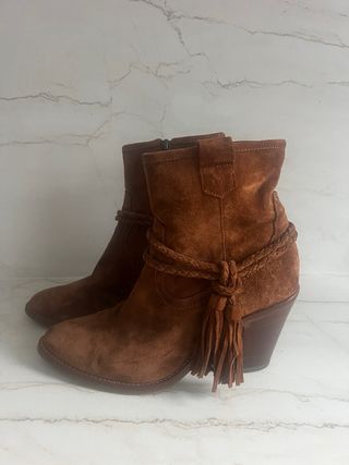 Botin ante mujer camel 