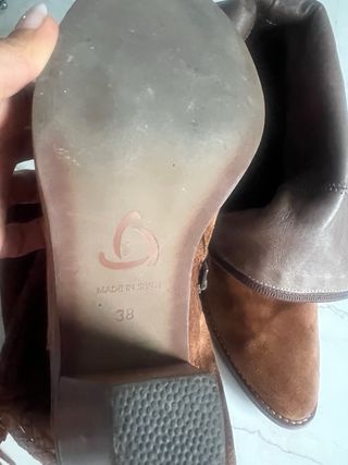Botin ante mujer camel 