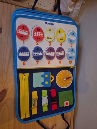 Juegos Montessori: Libro, puzzle, equilibrio