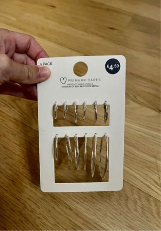 6 Pendientes Primark Plata
