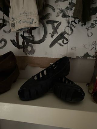Ballerine nere - scarpe aperte