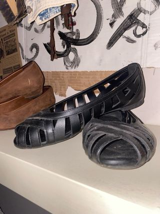 Ballerine nere - scarpe aperte