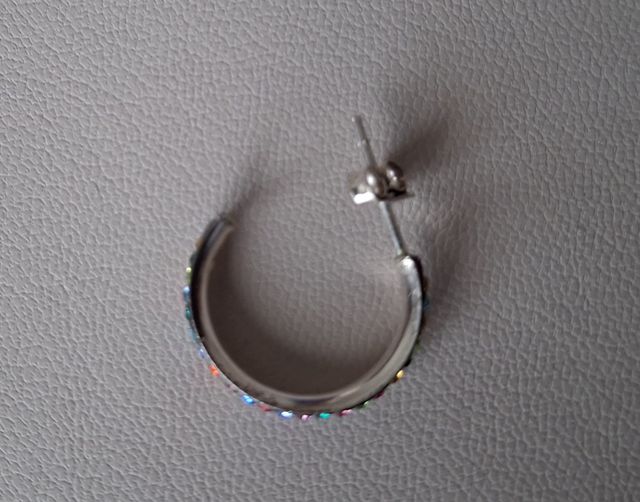 Pendiente plata multicolor