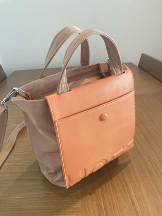 Bolso Hoff beige y naranja