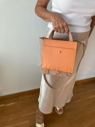 Bolso Hoff beige y naranja