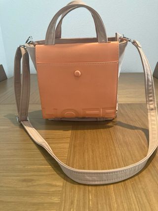 Bolso Hoff beige y naranja