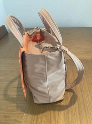 Bolso Hoff beige y naranja