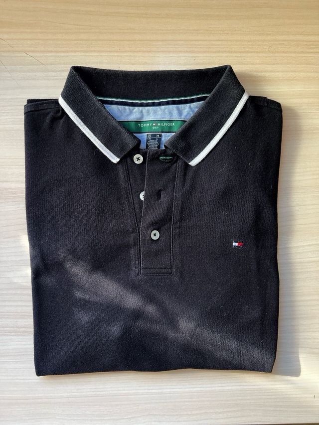 Polo Tommy Hilfiger negra - Talla L