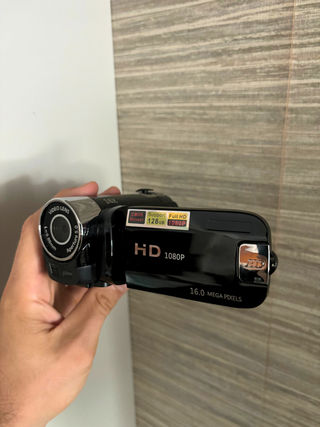 Cámara de video vintage digital estilo nueva