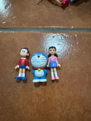 Muñecos Doraemon: Nobita, Doraemon, Shizuka