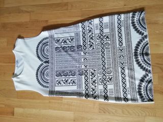 Vestido Zara blanco y negro