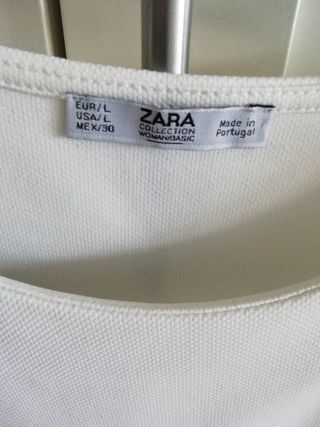Vestido Zara blanco y negro