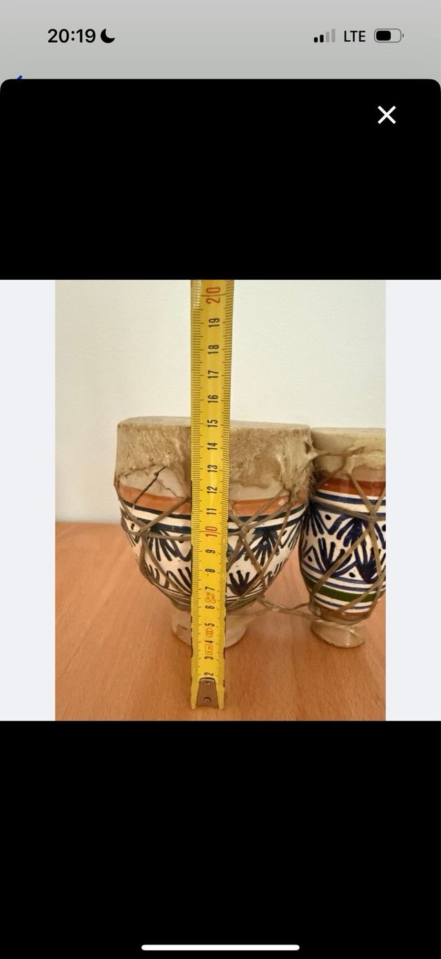 Tambor mexicano pintado a mano