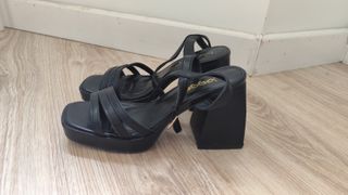 Sandalias tacón Blogger negras 37
