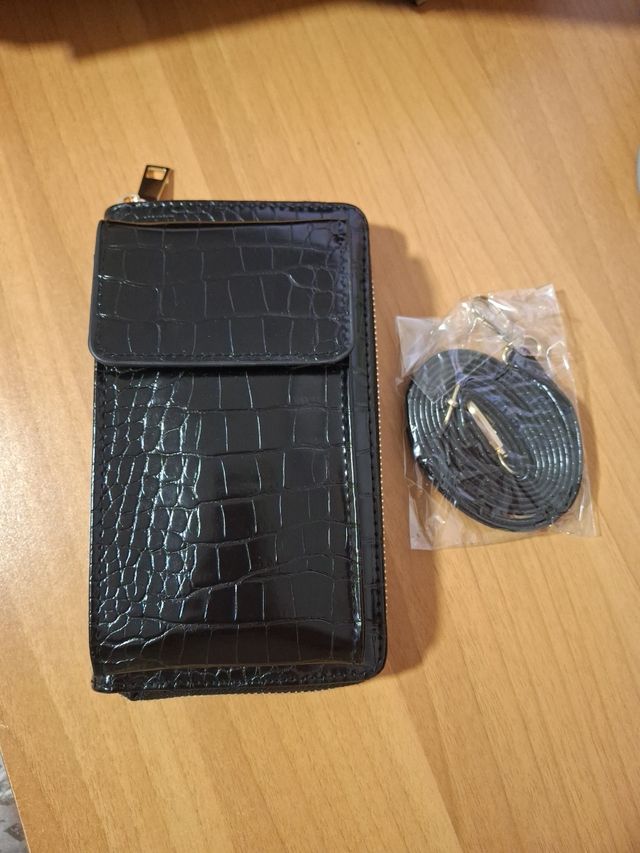 Bolso bandolera negro - móvil