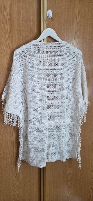 Kimono Zara blanco talla M