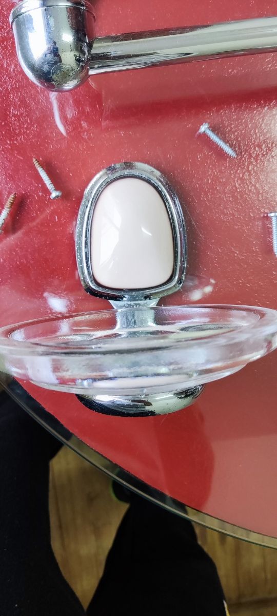 Juego completo apliques vaño vintage de porcelana