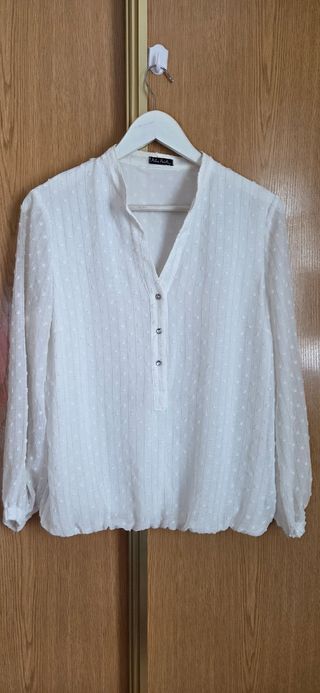 Blusa blanca Pilar Prieto XL