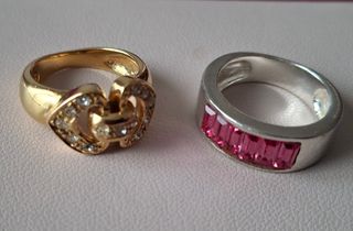 2 Anillos: Dorado y Plateado