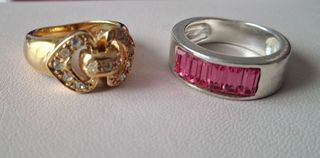 2 Anillos: Dorado y Plateado
