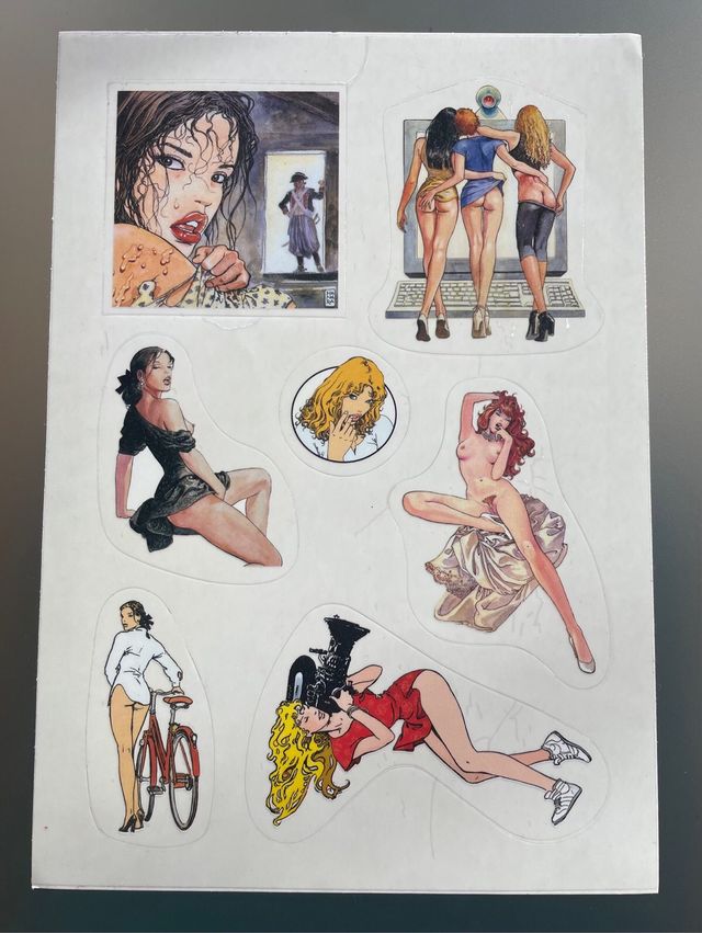 Postales, pósters y pegatinas eróticas MILO MANARA