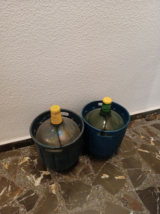2 Bombonas de vidrio antiguas