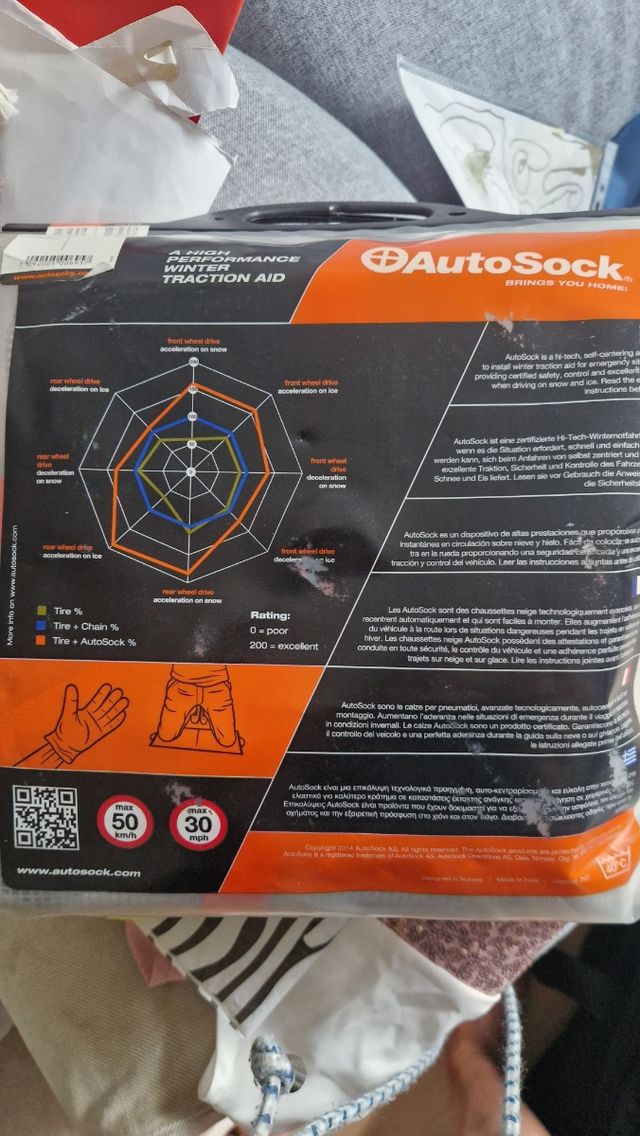 AutoSock Cadenas Nieve