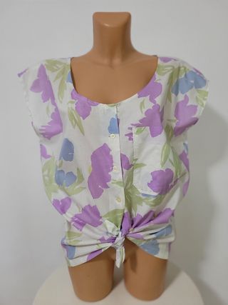 Blusa floral vintage
