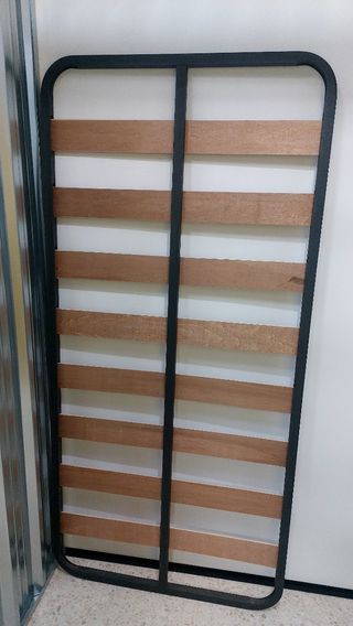 Somier 90x190 cm - Negro y marrón