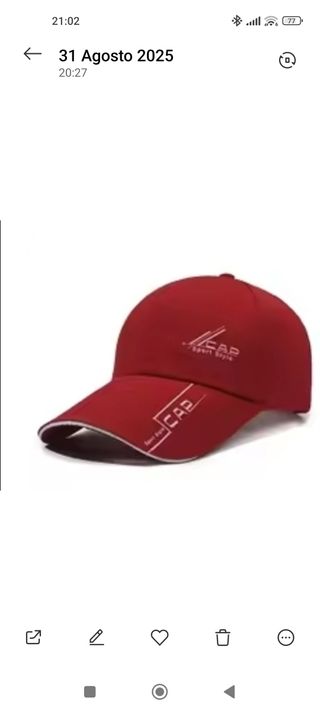 Gorras Deportivas - Roja y Negra