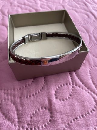 Bracciale Uomo Acciaio e Pelle