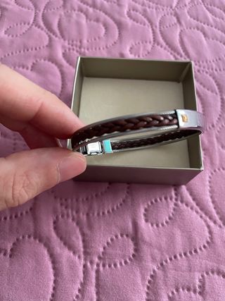 Bracciale Uomo Acciaio e Pelle