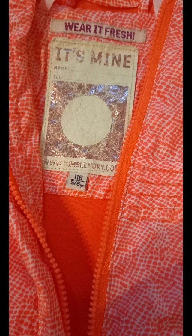 Chaqueta cortavientos niña talla 116cm