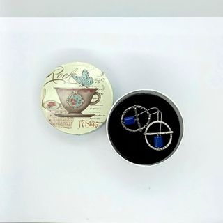 Pendientes Plata Azul - Joyas