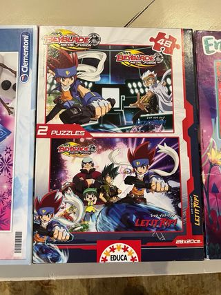 3 Puzzles Infantiles: Frozen, Beyblade, Enchantima