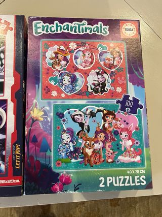 3 Puzzles Infantiles: Frozen, Beyblade, Enchantima