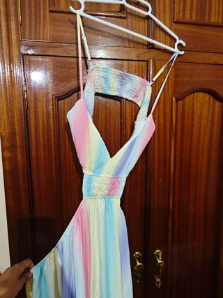 Vestido largo multicolor